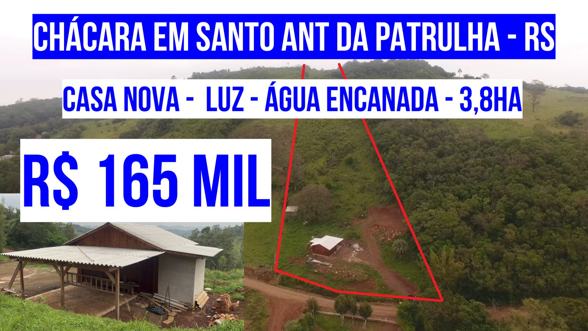 Chácara de 4 ha em Santo Antônio da Patrulha, RS