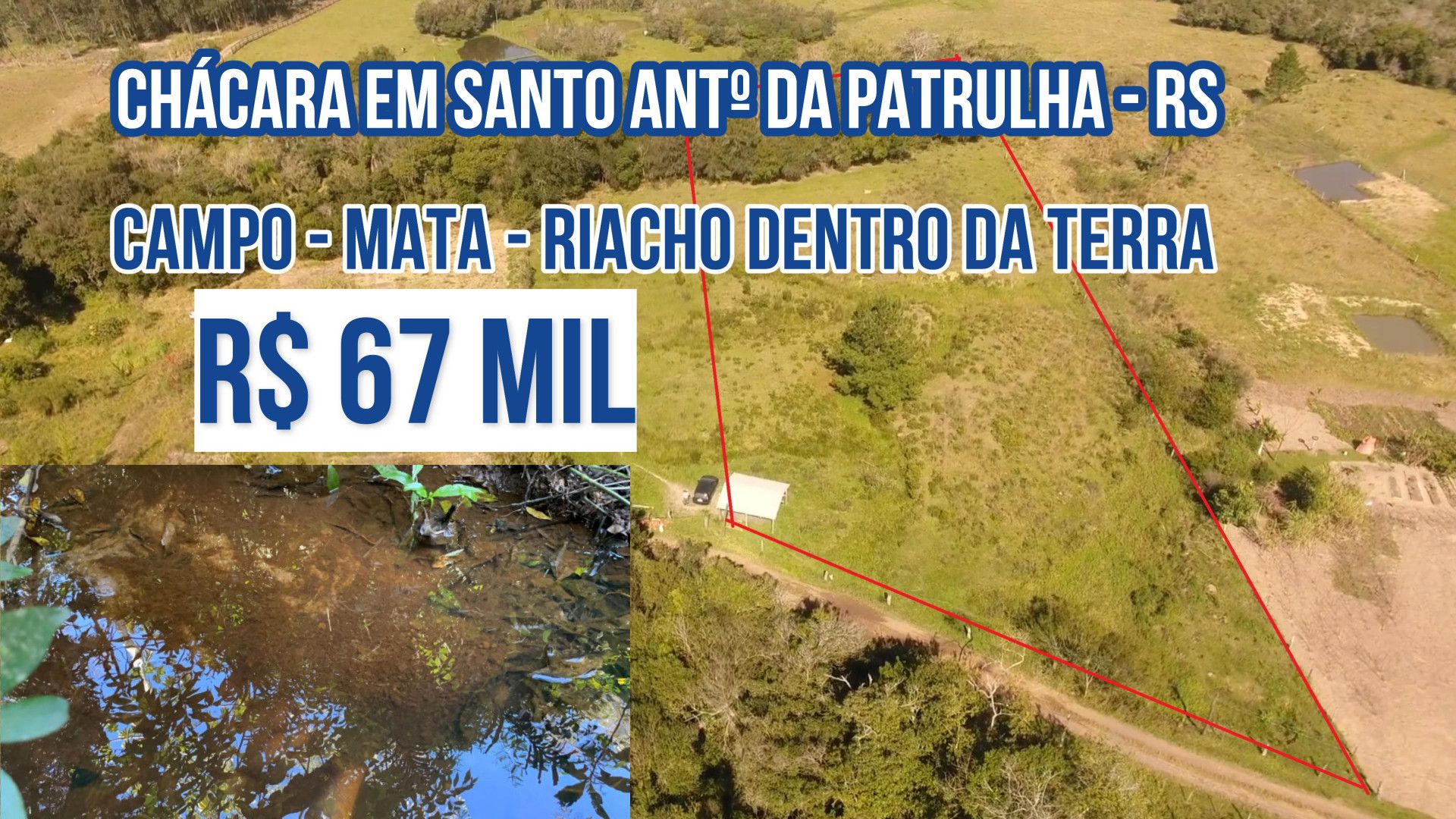 Chácara de 6.800 m² em Santo Antônio da Patrulha, RS